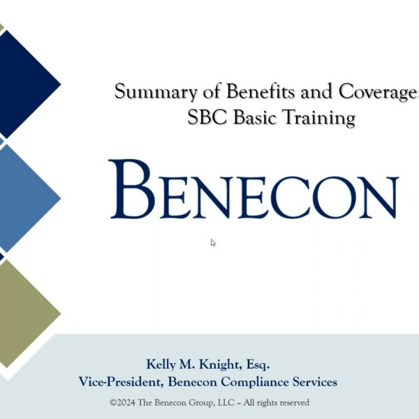 Summaries of Benefits and Coverage (SBCs) – Basic Training